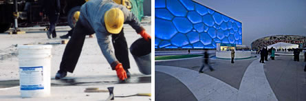 Olympic park subterranean commercial & leisure area waterproofed Olympic park subterranean commercial & leisure area waterproofed