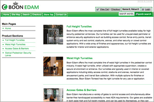 Boon Edam Inc. Turnstile Webshop