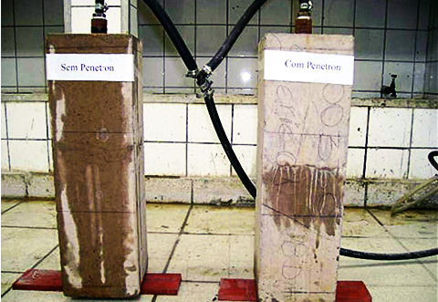 Effective concrete crack sealing test at Concremat in Brazil Effective concrete crack sealing test at Concremat in Brazil