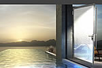 The Infinity Pool Glass Door