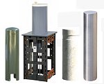 Semi-automatic bollards