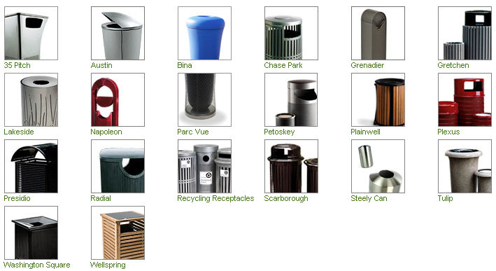 Litter Receptacles/ Ash Urns Litter Receptacles/ Ash Urns