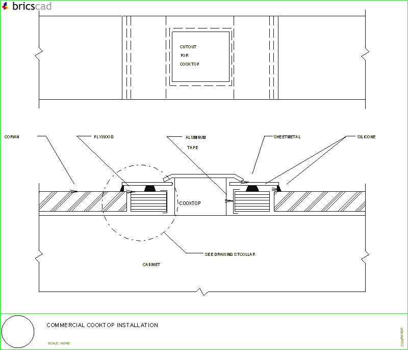 Commercial Cooktop Installation layout.. AIA CAD Details--zipped into WinZip format files for faster downloading. Commercial Cooktop Installation layout.. AIA CAD Details--zipped into WinZip format files for faster downloading.