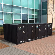 Bike Lockers, fully-enclosed bike storage with a range of versatile configurations