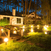 Emphasize the beautiful commercial property with Resin Landscape Lighting