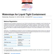 Free Engineering Webinar for PDH Credits: Waterstops for Liquid Tight Containment