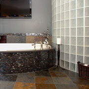 Innovative Building Solutions: Frosted Glass Blocks Create a Cool Mood, Privacy & Unique Style to any Room