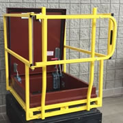 Caged Roof Hatch Grab Bar with Gate