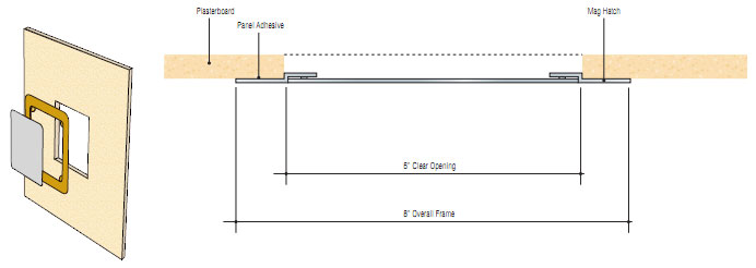 Maghatch: Access Cover For Use In Ceiling And Tiled Wall Surfaces from Howe Green ¼