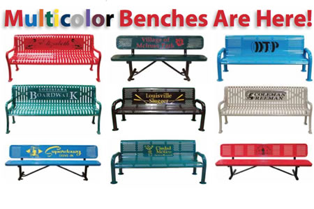 Multicolor Personalized Benches