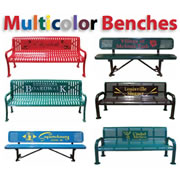 Multicolor Personalized Benches