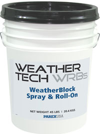 Parex Announces the Launch of Weatherblock Spray & Roll-On Water Resistive Barrier