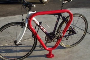 Reliance Foundry Adds Bicycle Parking and Anti-Theft Products Reliance Foundry's new YIELD-shaped bicycle parking racks provide short term bike storage with architectural definition.