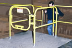 Self-closing safety gates