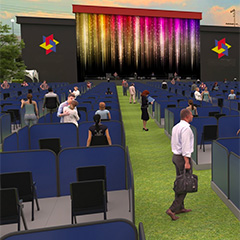 Social distance seating: portable cubicle seating systems for multipurpose venues