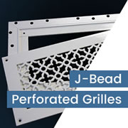 J-Bead Frame for Perforated Grilles