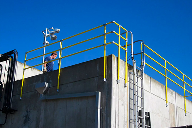 KwikRail Modular Safety Guard Rail System from BlueWater Mfg CAD