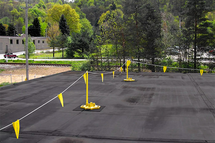 Permaline Osha Roof Warning Line System From Bluewater Mfg On Aecinfo Com