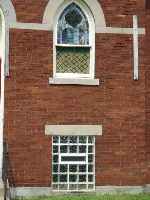 Glass block air vents