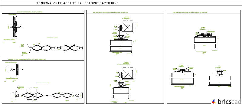 1212-5 Joining pair of fixed-jamb partitions. AIA CAD Details--zipped into WinZip format files for faster downloading.