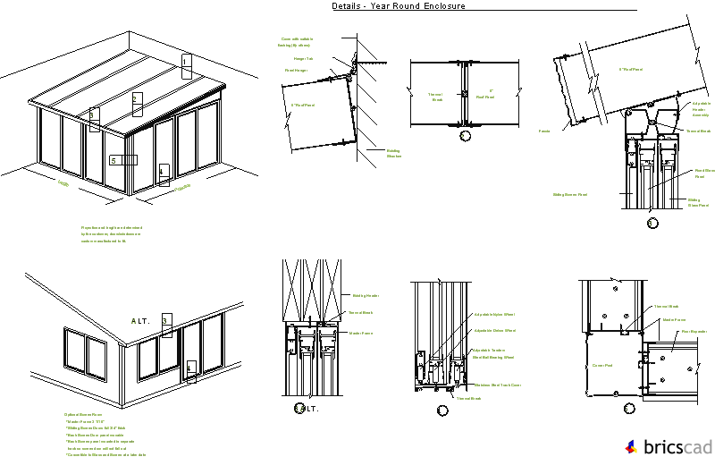 3 Seasons Detail. AIA CAD Details--zipped into WinZip format files for faster downloading.