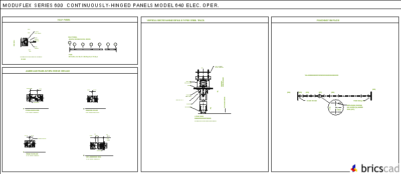 640CHP-1 Half panel used with even numbered panel openings. AIA CAD Details--zipped into WinZip format files for faster downloading.