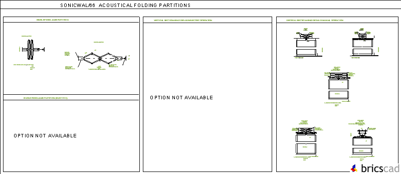 66-1 Single fixed jamb partitions. AIA CAD Details--zipped into WinZip format files for faster downloading.