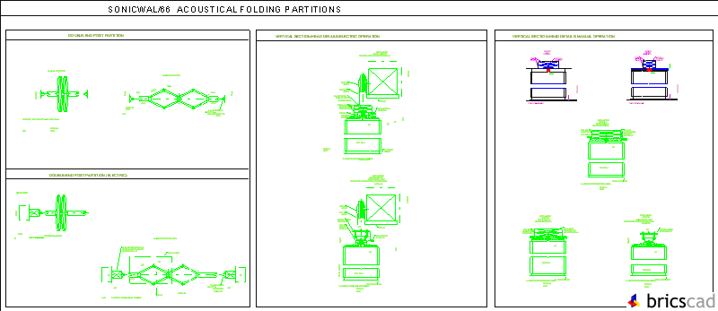 66-3 Double-end post partition. AIA CAD Details--zipped into WinZip format files for faster downloading.