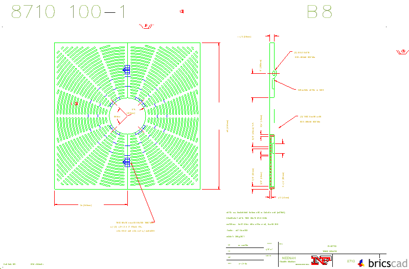 R-8710 Tree Grate 48 Square with 12 Dia. Tree Opening. AIA CAD Details--zipped into WinZip format files for faster downloading.