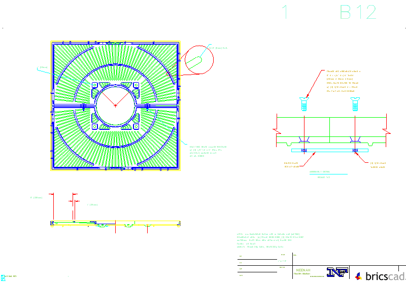 R-8714-A A Tree Grate 60 Square with 18 Dia. Tree Opening. AIA CAD Details--zipped into WinZip format files for faster downloading.