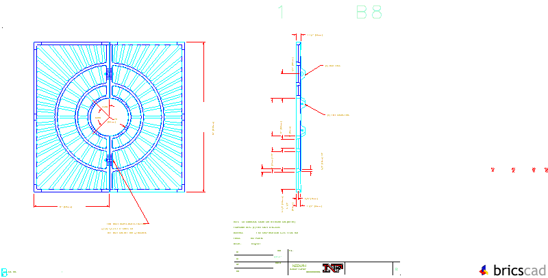 R-8726 Tree Grate 48 Square with 12 Dia. Tree Opening. AIA CAD Details--zipped into WinZip format files for faster downloading.