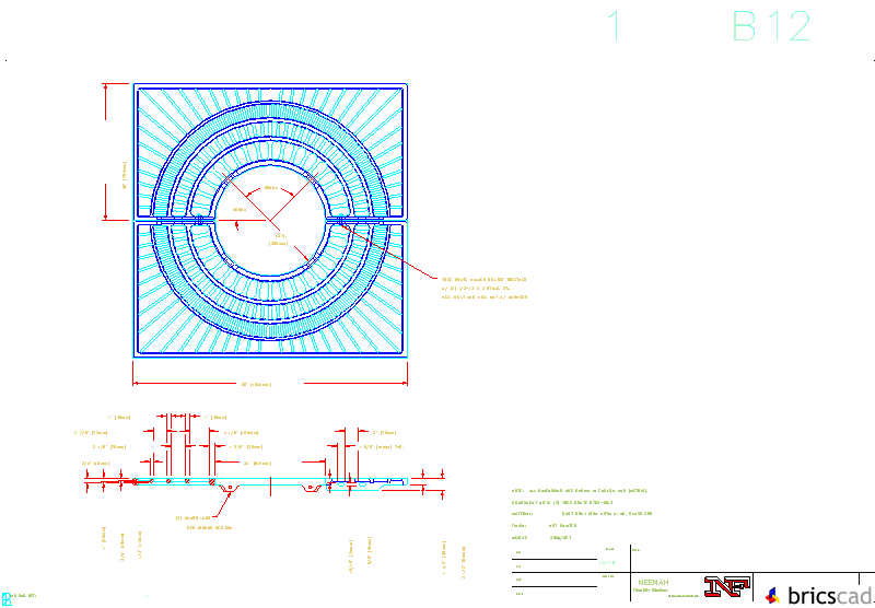 R-8752-B Tree Grate 60 Square with 24 Dia. Tree Opening. AIA CAD Details--zipped into WinZip format files for faster downloading.