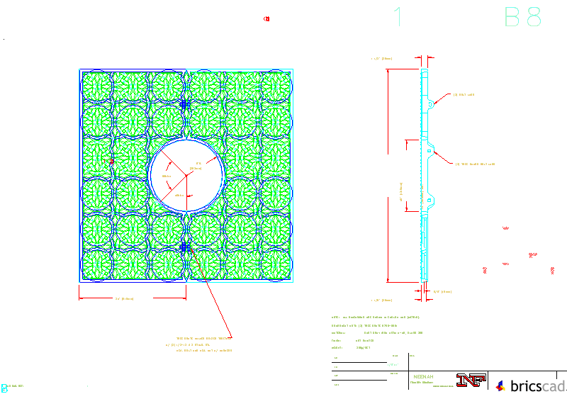 R-8759 Tree Grate 48 Square with 16 Dia. Tree Opening. AIA CAD Details--zipped into WinZip format files for faster downloading.