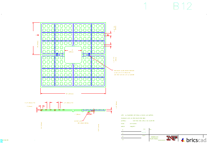 R-8760 Tree Grate 60 Square with 16 Square Tree Opening. AIA CAD Details--zipped into WinZip format files for faster downloading.