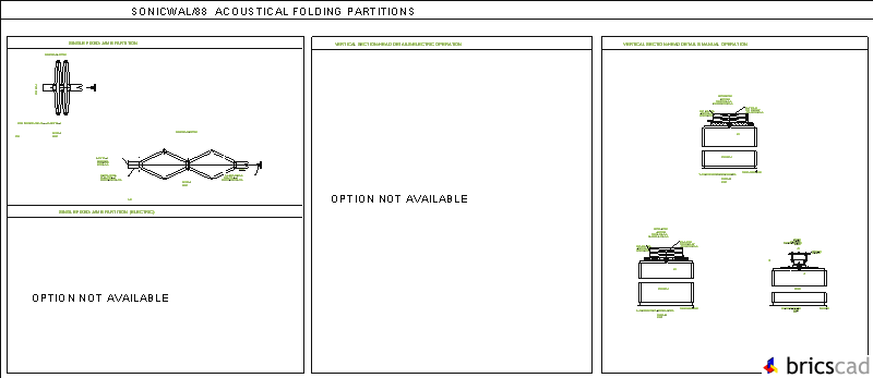 88-1 Single fixed jamb partitions. AIA CAD Details--zipped into WinZip format files for faster downloading.