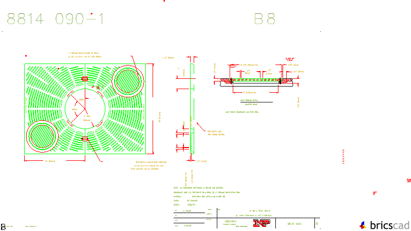 R-8814 Tree Grate 36 by 48 with 16 Dia. Tree Opening and Light Openings. AIA CAD Details--zipped into WinZip format files for faster downloading.