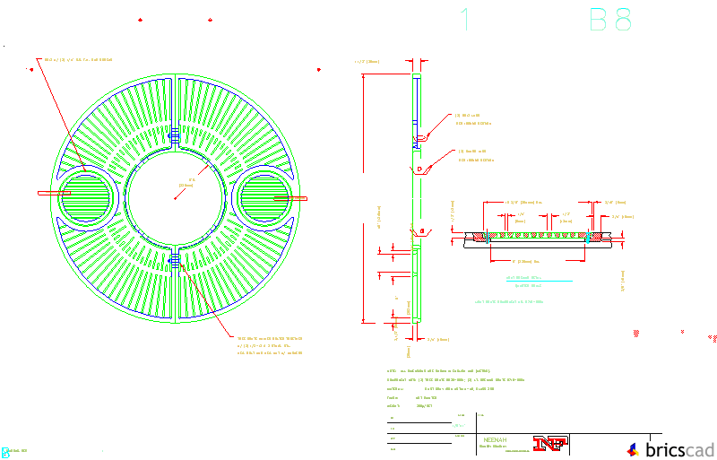 R-8830 Tree Grate 48 Dia. with 18 Dia. Tree Opening and Light Openings. AIA CAD Details--zipped into WinZip format files for faster downloading.