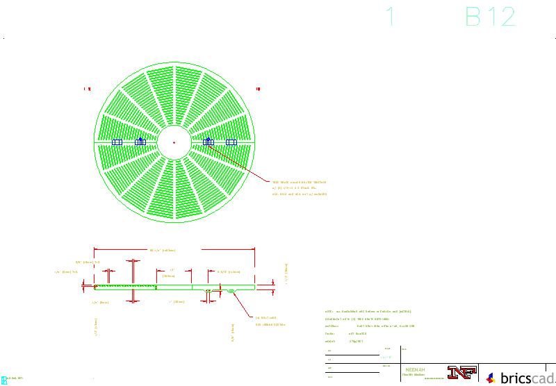 R-8872 Tree Grate 55 1/4 Dia. with 12 Dia. Tree Opening. AIA CAD Details--zipped into WinZip format files for faster downloading.