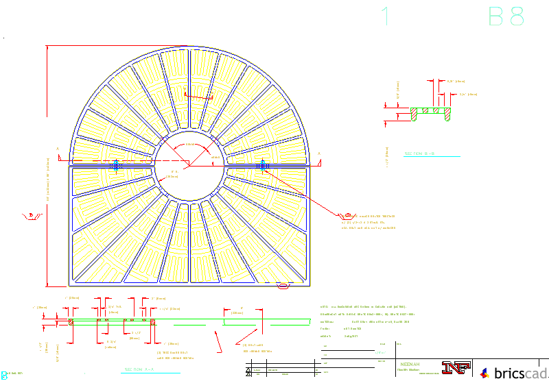 R-8927 Tree Grate 56 Round/Square with 16 Dia. Tree Opening. AIA CAD Details--zipped into WinZip format files for faster downloading.