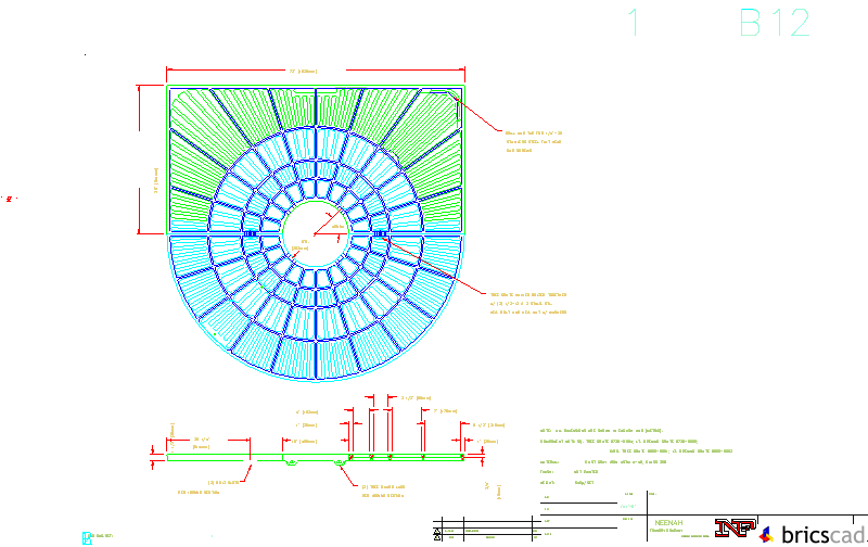 R-8931-1 Tree Grate 72 Round/Square with 16 Dia. Tree Opening. AIA CAD Details--zipped into WinZip format files for faster downloading.