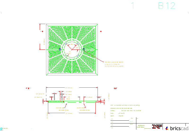 R-9002 Retrofit Tree Grate 52 Square with 16 Dia. Tree Opening. AIA CAD Details--zipped into WinZip format files for faster downloading.