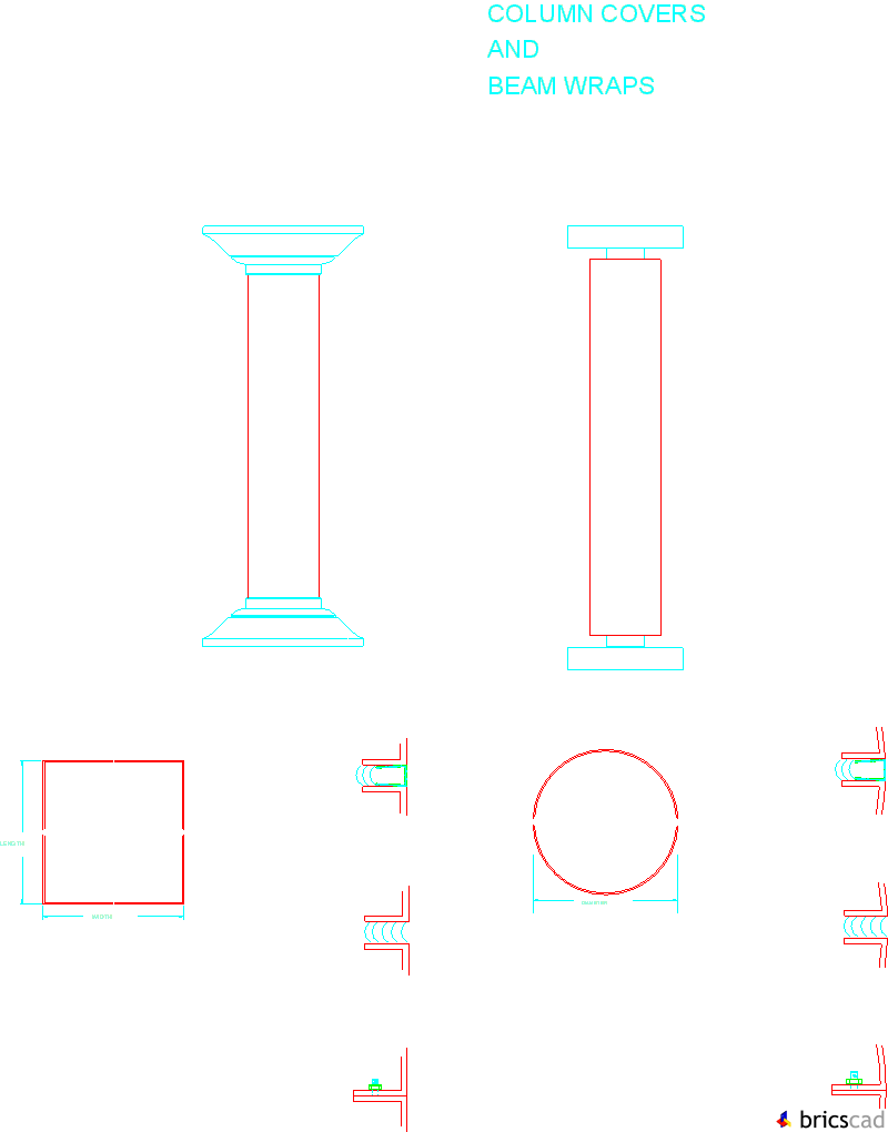 Column Covers. AIA CAD Details--zipped into WinZip format files for faster downloading.