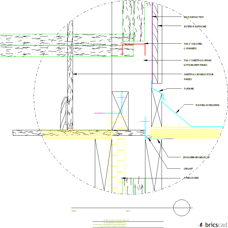 ASW301 -  INTERMEDIATE FLOOR (PITCHED OR FLAT ROOF). AIA CAD Details--zipped into WinZip format files for faster downloading.