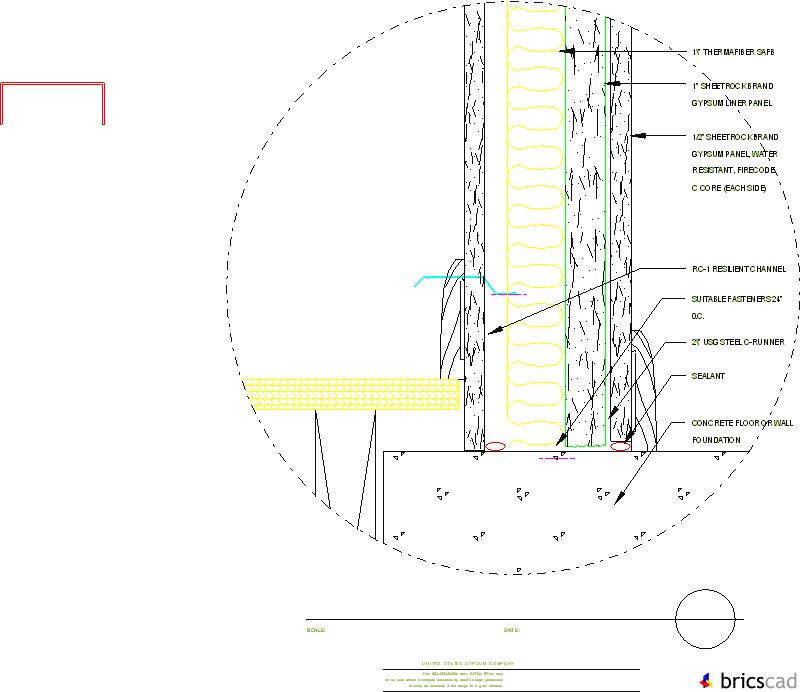 ASW305 -  FOUNDATION DETAIL. AIA CAD Details--zipped into WinZip format files for faster downloading.