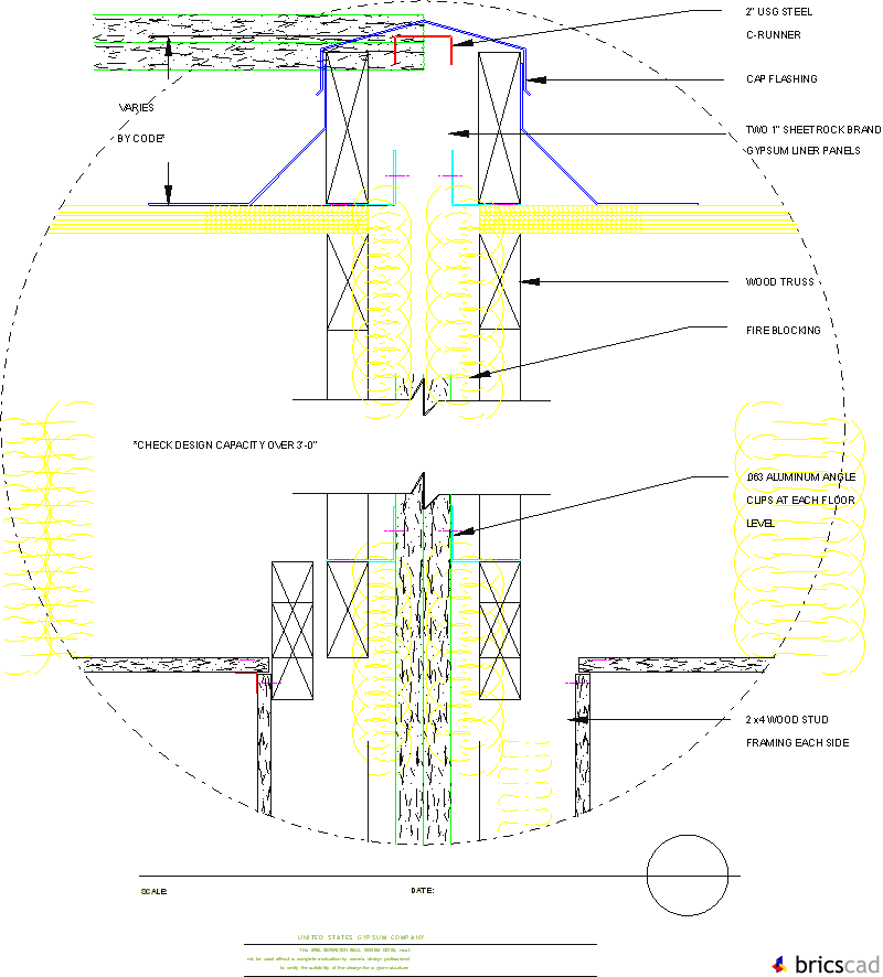 ASW405 -  ROOF PARAPET. AIA CAD Details--zipped into WinZip format files for faster downloading.