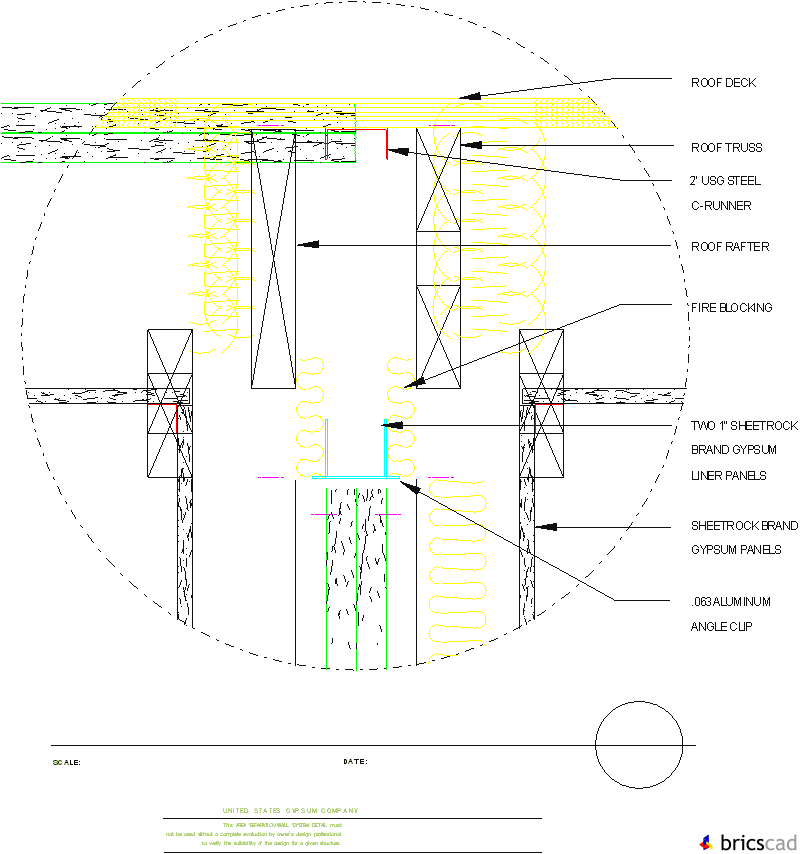 ASW406 -  INTERSECTION AT ROOF (NON-PARAPET). AIA CAD Details--zipped into WinZip format files for faster downloading.
