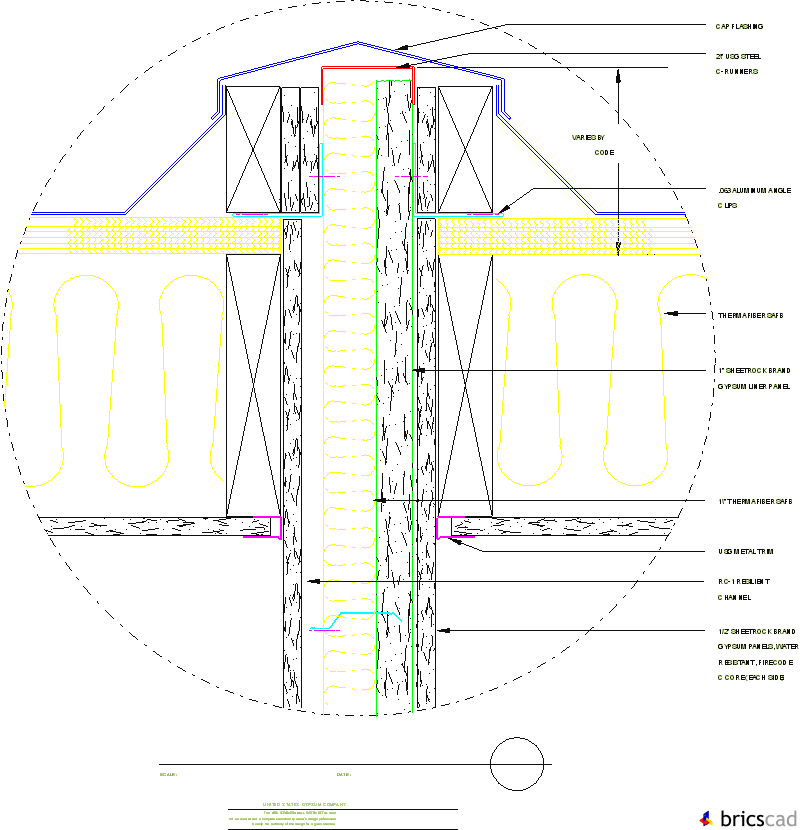 ASW409 -  ROOF PARAPET. AIA CAD Details--zipped into WinZip format files for faster downloading.