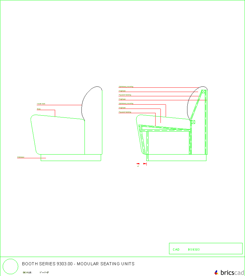 Booth Series 9303.00. AIA CAD Details--zipped into WinZip format files for faster downloading.