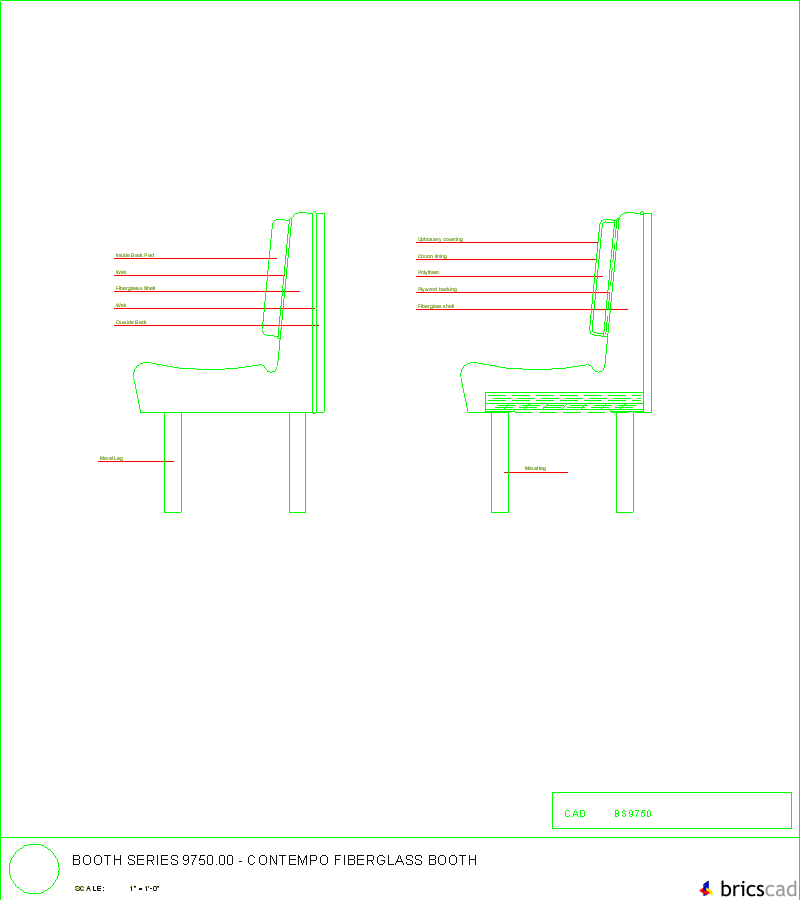 Booth Series 9750.00. AIA CAD Details--zipped into WinZip format files for faster downloading.