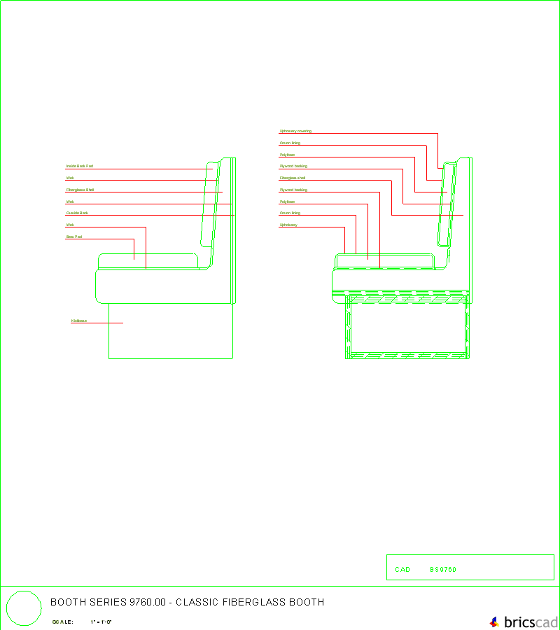 Booth Series 9760.00. AIA CAD Details--zipped into WinZip format files for faster downloading.